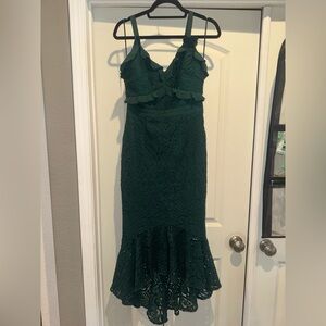 NWOT Elegant Green Lace Dress